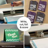 Cricut Explore® 5 Essential Bundle + Digital Content, Taupe - Precise Cutting Machine - Works with 100+ Materials - Sleek, Simplified Design - Includes Supplies for 65 Projects + Bonus Digital Content