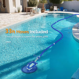 VINGLI Pool Vacuum Cleaner Automatic Sweeper Swimming Pool Creepy Crawler Vacuum with 33FT Hoses (Navy Blue&White)