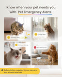 Furbo 360° Cat Camera [Subscription Required] Unlock w/Paid Plan: Home Security & Pet Safety Alerts, Rotating Treat Toss w/ 2-Way Speaker, Smart Cam w/Phone App (Low Risk, 3mo Min. Cancel Anytime)