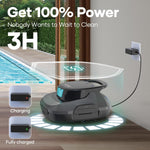 AIPER Scuba SE Robotic Pool Cleaner, Cordless Robotic Pool Vacuum, Lasts up to 90 Mins, Ideal for Above Ground Pools, Automatic Cleaning with Self-Parking Capabilities-Gray