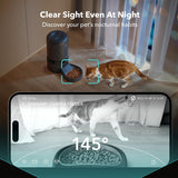 PETLIBRO Automatic Cat Feeder with Camera, 1080P HD Video with Night Vision, 5G WiFi Pet Feeder with 2-Way Audio, Low Food &amp; Blockage Sensor, Motion &amp; Sound Alerts Single Tray