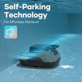 AIPER Scuba SE Robotic Pool Cleaner, Cordless Robotic Pool Vacuum, Lasts up to 90 Mins, Ideal for Above Ground Pools, Automatic Cleaning with Self-Parking Capabilities-Gray