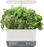 AeroGarden Harvest Elite Indoor Garden Hydroponic System with LED Grow Light and Seed Kit, Holds up to 6 Pods, White Stainless