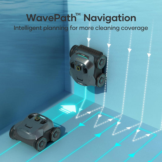 AIPER Seagull Pro Cordless Robotic Pool Cleaner, Quad-Motor Powerful Pool Vacuum for In-Ground Pools, Smart Navigation Pool Vacuum Cleaner Lasts up to 150 Mins, Floor, Wall and Water Line Cleaning
