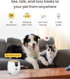 Furbo Mini 360° 2K QHD Pet Camera: Dog &amp; Cat Rotating Treat Dispenser w/Phone App, Smart Indoor Cam with 2-Way Speaker &amp; Night Vision