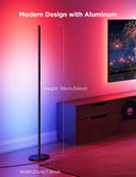 Govee RGBIC Floor Lamp 2-Pack, LED Lamp Compatible with Alexa, Smart Standing Lamp with Voice Control, Color Changing Bedside Lamp, Floor Lamp for Bedroom, Black
