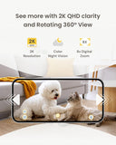 Furbo Mini 360° 2K QHD Pet Camera: Dog &amp; Cat Rotating Treat Dispenser w/Phone App, Smart Indoor Cam with 2-Way Speaker &amp; Night Vision