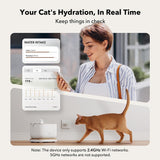 PETLIBRO App Monitoring Cat Water Fountain with Wireless Pump Automatic Cat Water Dispenser with 2.4GHz Wi-Fi, Smart Fountain, App Control