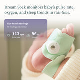 Owlet® Dream Duo Smart Baby Monitor: FDA-Cleared Dream Sock® Plus Owlet Cam 2- Tracks &amp; Notifies for Pulse Rate &amp; Oxygen While Viewing Baby in 1080p HD WiFi Video - Gen 2 Mint