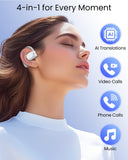 AI Translation Earbuds Real Time 164 Languages 80H Playtime Translator Ear Buds Wireless Earphones Bluetooth Headphones White