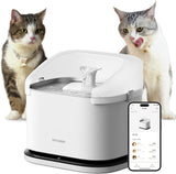 PETLIBRO RFID Multi Cats Water Fountain with Cat Recognition &amp; Hydration Monitoring, Pump-Free Auto Cat Water Dispenser, 101oz/3L, 2.4G Wi-Fi APP Control x2 Collar Tags
