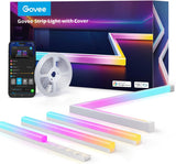 Govee RGBIC LED Strip Lights with Covers, Smart LED Lights for Bedroom Work with Alexa and Google Assistant - 16.4ft