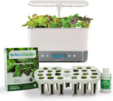 AeroGarden Harvest Elite Indoor Garden Hydroponic System with LED Grow Light and Seed Kit, Holds up to 6 Pods, White Stainless