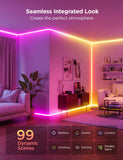 Govee RGBIC Neon Rope Light for Wall Lining, LED Rope Lights Work with Matter, Google Assistant, Alexa, 16.4ft with Smart App Control and Music Sync for Living Room, Bedroom, Wall Corners