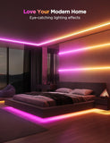 Govee RGBIC LED Strip Lights with Covers, Smart LED Lights for Bedroom Work with Alexa and Google Assistant - 16.4ft