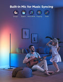 Govee RGBIC Floor Lamp 2-Pack, LED Lamp Compatible with Alexa, Smart Standing Lamp with Voice Control, Color Changing Bedside Lamp, Floor Lamp for Bedroom, Black