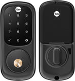 Yale Assure Lock, Black Suede Smart Lock with Wi-Fi Connected Digital Touchscreen Keypad for Front or Back Door with Back Up Key, YRD226-CBA-BSP