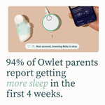 Owlet Dream Sock® - FDA-Cleared Smart Baby Monitor - Track Live Pulse (Heart) Rate, Oxygen in Infants - Receive Notifications - Blue