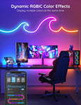 Govee RGBIC Neon Rope Light, LED Strip Lights, Music Sync, DIY Design, Works with Alexa, Google Assistant, Neon Lights for Gaming Room - 10ft
