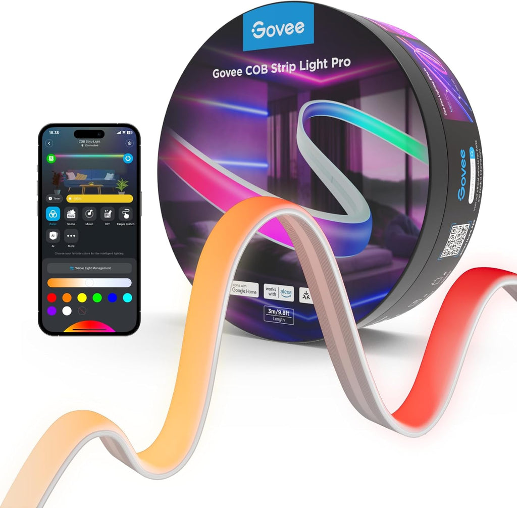 Govee COB LED Pro Strip Light, Compatible with Alexa, Google Assistant