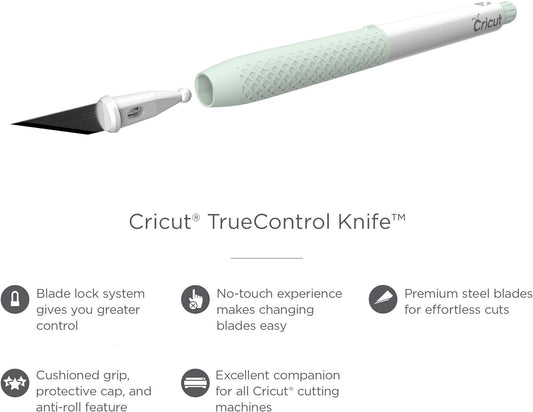 Cricut TrueControl Knife - For Use As a Precision Knife, Craft knife, Carving Knife and Hobby Knife - Mint