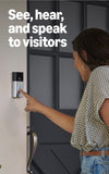 Ring Battery Doorbell, Home or business security with Head-to-Toe video, Live View with Two-Way Talk, and Motion Detection & Alerts, Satin Nickel