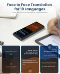 Language Translator Device, Face-to-Face Bidirection Simultaneous Translation, 60 Languages and 18 Offline Packs Translator for Travel, Learning, Business