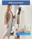 Tineco A20 Cordless Stick Vacuum Cleaner, Powerful Suction, 3 Modes for Multi-Level Messes, 1L Larger Dustbin, Ergonomic Dual-Handle Design, Wall-Mount Dock, LED Headlight