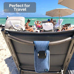 Anti-Theft Lockable Travel Safe & Portable Beach Chair Vault. As Seen on Shark Tank. Personal Safe thats Packable, Lightweight, & Slash Resistant. FlexSafe Mini by AquaVault - Heather Blue Color