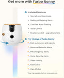 Furbo Mini 360° 2K QHD Pet Camera: Dog &amp; Cat Rotating Treat Dispenser w/Phone App, Smart Indoor Cam with 2-Way Speaker &amp; Night Vision