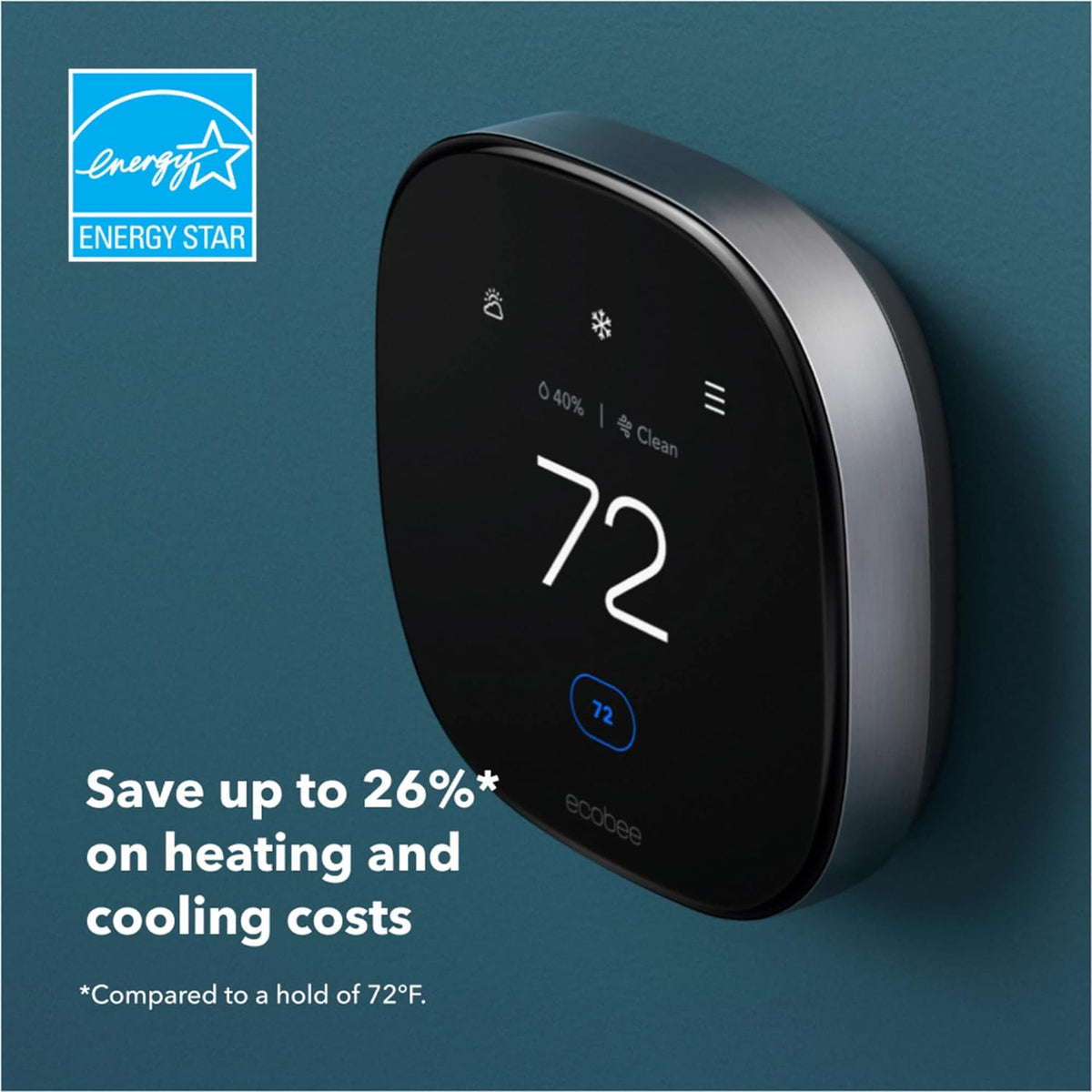 ecobee New Smart Thermostat Premium with Smart Sensor and Air Quality Monitor with two sensors