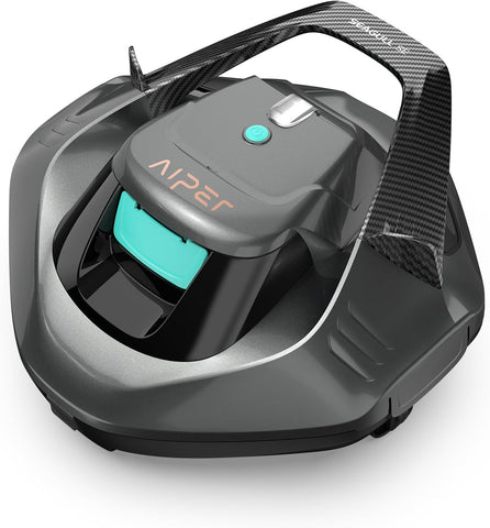AIPER Seagull SE Cordless Robotic Pool Cleaner, Pool Vacuum with Dual-Drive Motors, Self-Parking Technology, Lightweight, Perfect for Above-Ground/In-Ground Flat Pools up to 40 Feet