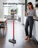 Uosogi Cordless Vacuum Cleaner, Upgraded 50KPA 600W 70Mins Stick Vacuum with Hurricane Mode, Self-Standing, Touch Screen, 1.8L Dust Cup, Anti-tangle Wireless Vacumm, Vacuum Cleaners for Home/Pet Hair/Carpets