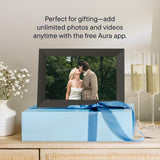 Aura 10" HD WiFi Digital Picture Frame – Free Unlimited Cloud Storage – Send Photos from Phone – No Subscription – Auto On/Off – Gift for Parents & Grandparents (Black, 10")
