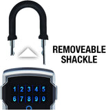 Master Lock Silver and Black Lock Box with Digital Keypad Code, Electronic Portable Key Safe Connects to Bluetooth Via iOS/Android App, 3-1/4 in. Wide, 5440EC