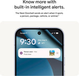 Google Nest Doorbell (Wired, 3rd Gen) - 2K Video and Gemini, Live View, Night Vision, 2-Way Audio - Works with Google Home - Hazel