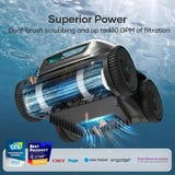 AIPER Seagull Pro Cordless Robotic Pool Cleaner, Quad-Motor Powerful Pool Vacuum for In-Ground Pools, Smart Navigation Pool Vacuum Cleaner Lasts up to 150 Mins, Floor, Wall and Water Line Cleaning