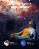 POCOCO Galaxy Star Projector for Bedroom with Replaceable Optical Film Discs, Home Planetarium Night Light Projector