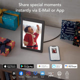 Nixplay Seed Ultra 2K High Definition Wi-Fi 10.1 Inch Digital Picture Frame, with E-Mail, iPhone & Android App, Free 10GB Online Storage, Google Photos, Facebook, Motion Sensor