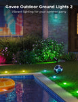 Govee Outdoor Ground Lights 2, Outdoor Lights for Patio Decorations, 15 Pack RGBIC Pathway Lights, IP67 Waterproof, Works with Alexa, Google Assistant - 50ft