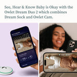 Owlet® Dream Duo Smart Baby Monitor: FDA-Cleared Dream Sock® Plus Owlet Cam 2- Tracks &amp; Notifies for Pulse Rate &amp; Oxygen While Viewing Baby in 1080p HD WiFi Video - Gen 2 Mint