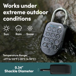 igloohome New Smart Padlock 2 (SP2), The Toughest Smart Padlock – Generate Access from Anywhere with The Mobile app (iOS/Android) – No WiFi Needed, Waterproof; Rechargeable