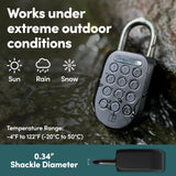 igloohome New Smart Padlock 2 (SP2), The Toughest Smart Padlock – Generate Access from Anywhere with The Mobile app (iOS/Android) – No WiFi Needed, Waterproof; Rechargeable