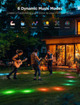 Govee Outdoor Ground Lights 2, Outdoor Lights for Patio Decorations, 15 Pack RGBIC Pathway Lights, IP67 Waterproof, Works with Alexa, Google Assistant - 50ft