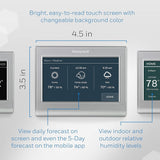 Honeywell Home Rth9585Wf1004 Wi-Fi Smart Color Thermostat, 7 Day ProgRAMmable, Touch Screen, Energy Star, Alexa Ready, C-Wire Required