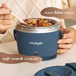 Crock-Pot Electric Lunch Box, Portable Food Warmer for Travel, Car, On-the-Go, 20-Ounce, Faded Blue | Keeps Food Warm & Spill-Free | Dishwasher-Safe | Gifts for Women, Men