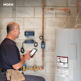 Moen 900-001 Flo Smart Water Monitor and Automatic Shutoff Sensor, Wi-Fi Water Leak Detector for 3/4-Inch Diameter Pipe