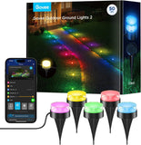 Govee Outdoor Ground Lights 2, Outdoor Lights for Patio Decorations, 15 Pack RGBIC Pathway Lights, IP67 Waterproof, Works with Alexa, Google Assistant - 50ft
