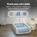 PetSafe ScoopFree Crystal Pro Self Cleaning Litter Box, Automatic Cat Litter Box - Comes with 1 Disposable Crystal Litter Tray (Grey, Uncovered)