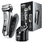 Braun Electric Razor for Men, Waterproof Foil Shaver, Series 9 Pro 9477cc, Wet and Dry Shave, with Portable Charging Case, ProLift Beard Trimmer - Silver